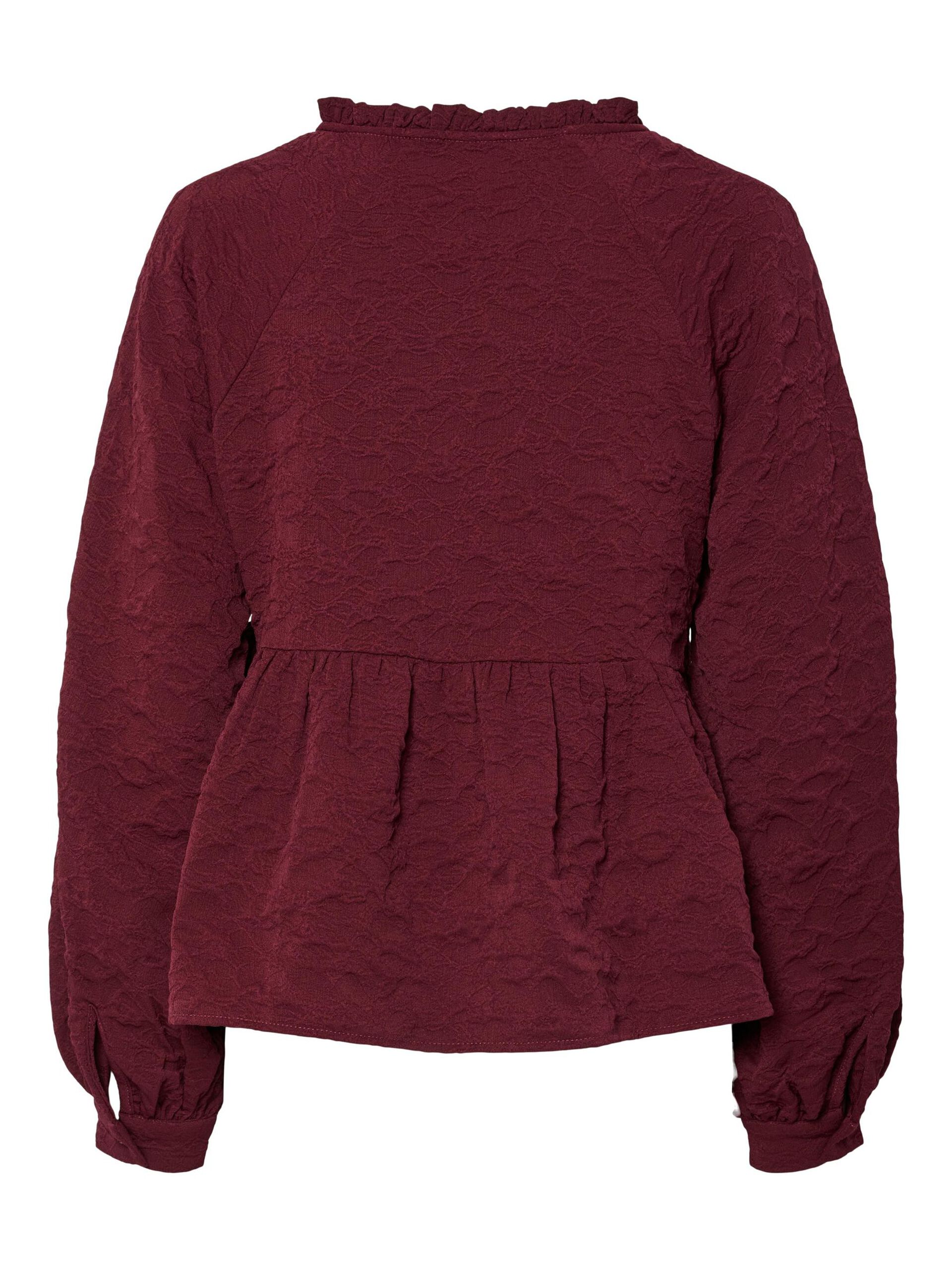 Carousel image - PCNALANI LONG SLEEVED BLOUSE, Tawny Port | 7