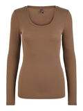 Pieces LONG SLEEVED TOP, Fossil, highres - 17110548_Fossil_001.jpg