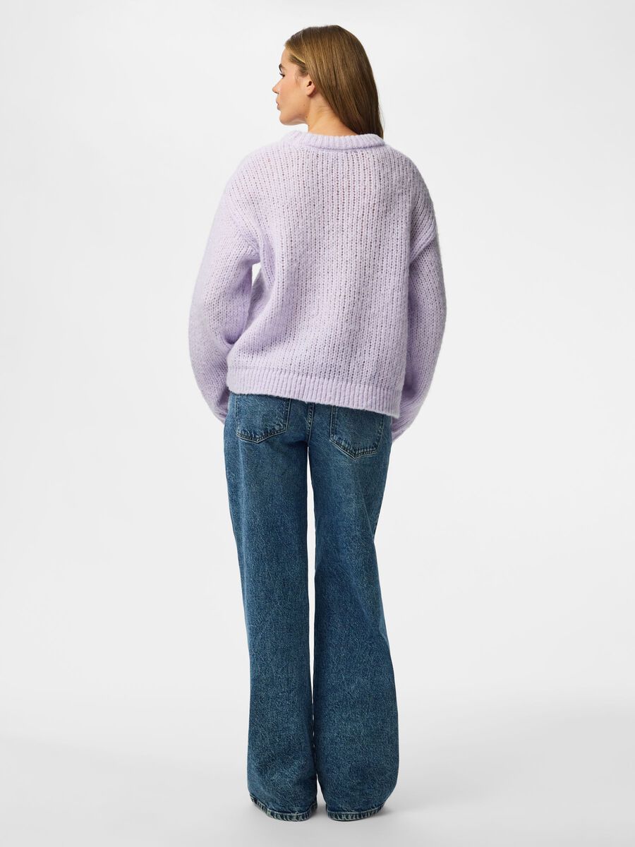 Carousel image 2 DZIERGANY SWETER, Pastel Lilac