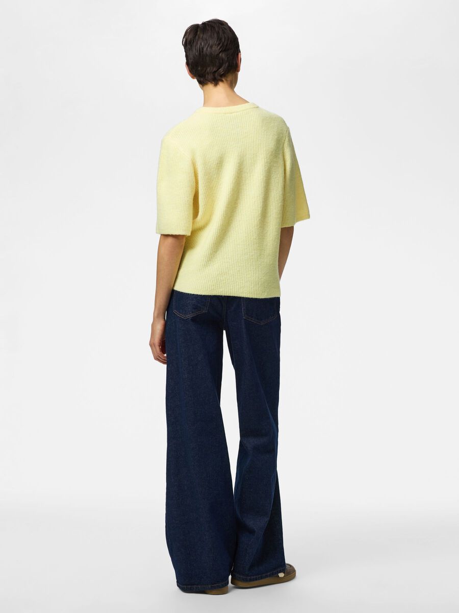 Product carousel image - PCSILLY SHORT SLEEVED KNITTED CARDIGAN, Pale Banana | 2