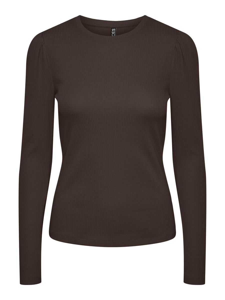 Carousel image - PCRUKA LONG SLEEVED TOP, Chicory Coffee | 5