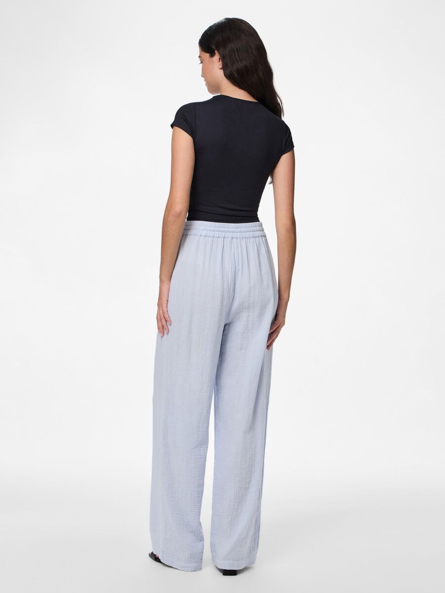 Pieces PCSASTINA TH - MOUSSELINE PANTALON À JAMBE AMPLE, Cashmere Blue, highres - 17156473_CashmereBlue_004.jpg