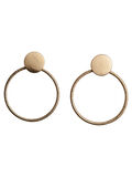 Pieces ROUND EARRINGS, Gold Colour, highres - 17089101_GoldColour_001.jpg