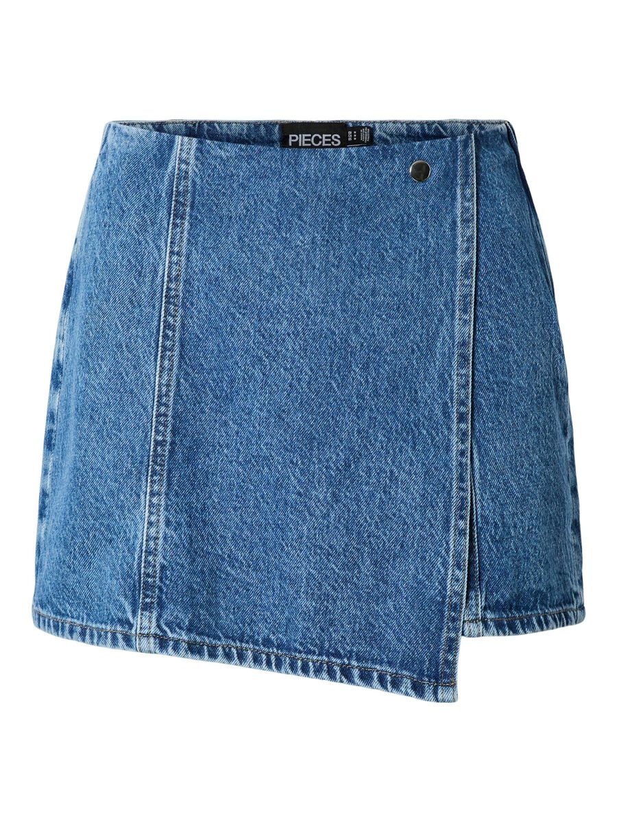 Pieces PCFILUM MW DENIM SKORTS, Medium Blue Denim, highres - 17159297_MediumBlueDenim_001.jpg
