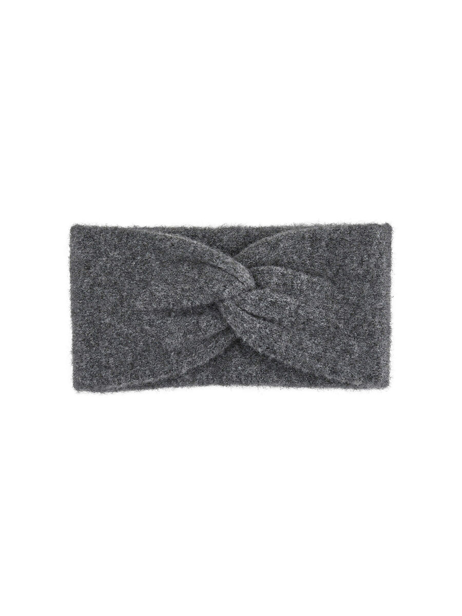 Pieces WOOL-BLEND HEADBAND, Dark Grey Melange, highres - 17092004_DarkGreyMelange_001.jpg