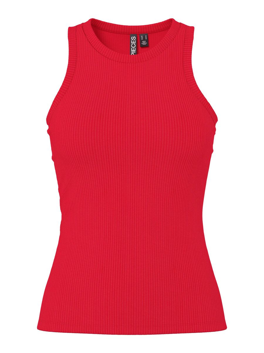 Pieces PCRUKA RIBBED TANK TOP, Lollipop, highres - 17133673_Lollipop_001.jpg