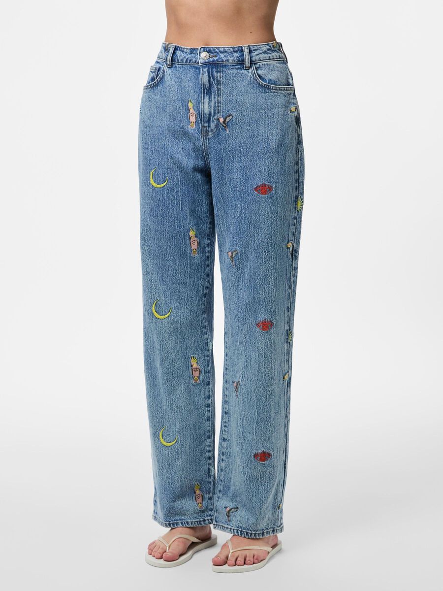Pieces JEANS STRAIGHT FIT, Medium Blue Denim, highres - 17159442_MediumBlueDenim_003.jpg