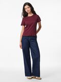 Pieces PCMARIE POINTELLE T-SHIRT, Tawny Port, highres - 17152053_TawnyPort_005.jpg