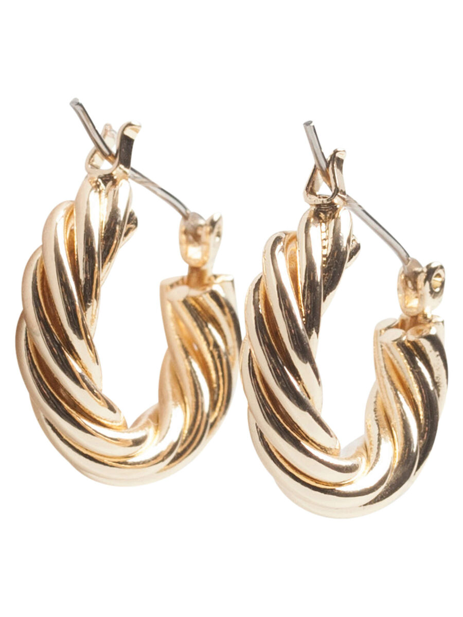 Pieces ROUND EARRINGS, Gold Colour, highres - 17084877_GoldColour_002.jpg