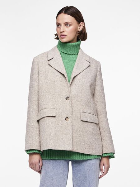 Pieces PCJUDO COAT, Light Grey Melange, highres - 17142282_LightGreyMelange_003.jpg