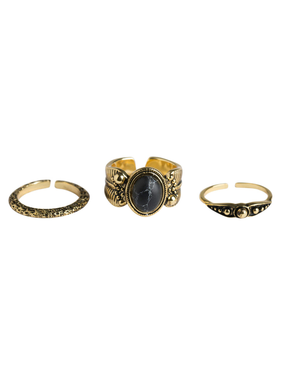 Pieces 3-PACK MED RING, Gold Colour, highres - 17090359_GoldColour_001.jpg