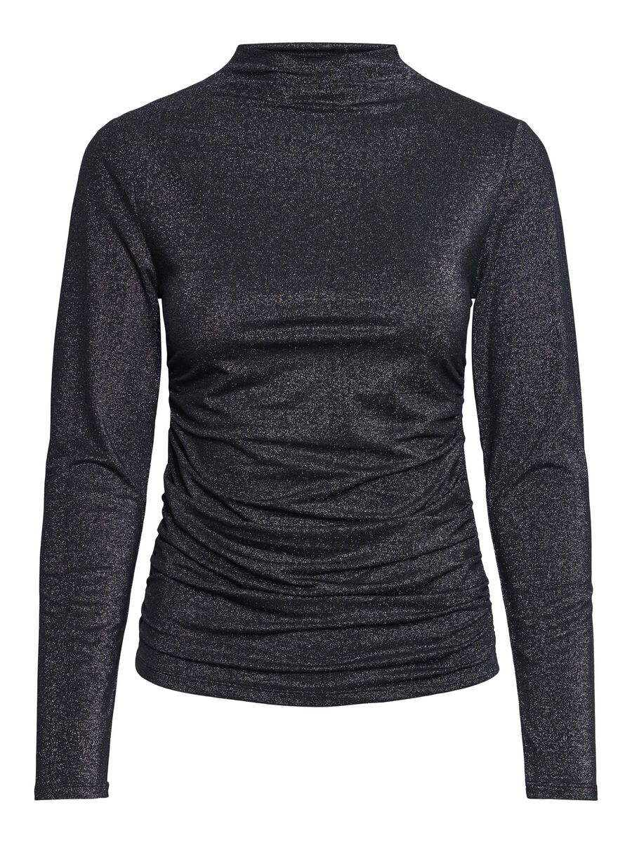 Pieces TOP A MANICHE LUNGHE, Black, highres - 17151156_Black_1127163_001.jpg