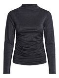 Pieces PCMONICA GLITTER RYNKEEFFEKT TOP MED LANGE ÆRMER, Black, highres - 17151156_Black_1127163_001.jpg