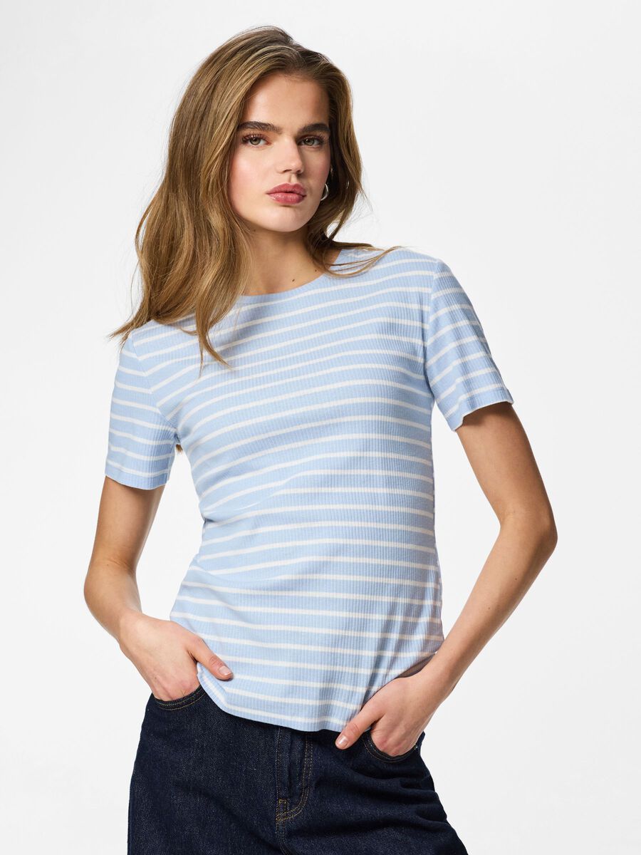 Product carousel image - PCRUKA RIBBET T-SHIRT, Cashmere Blue | 1