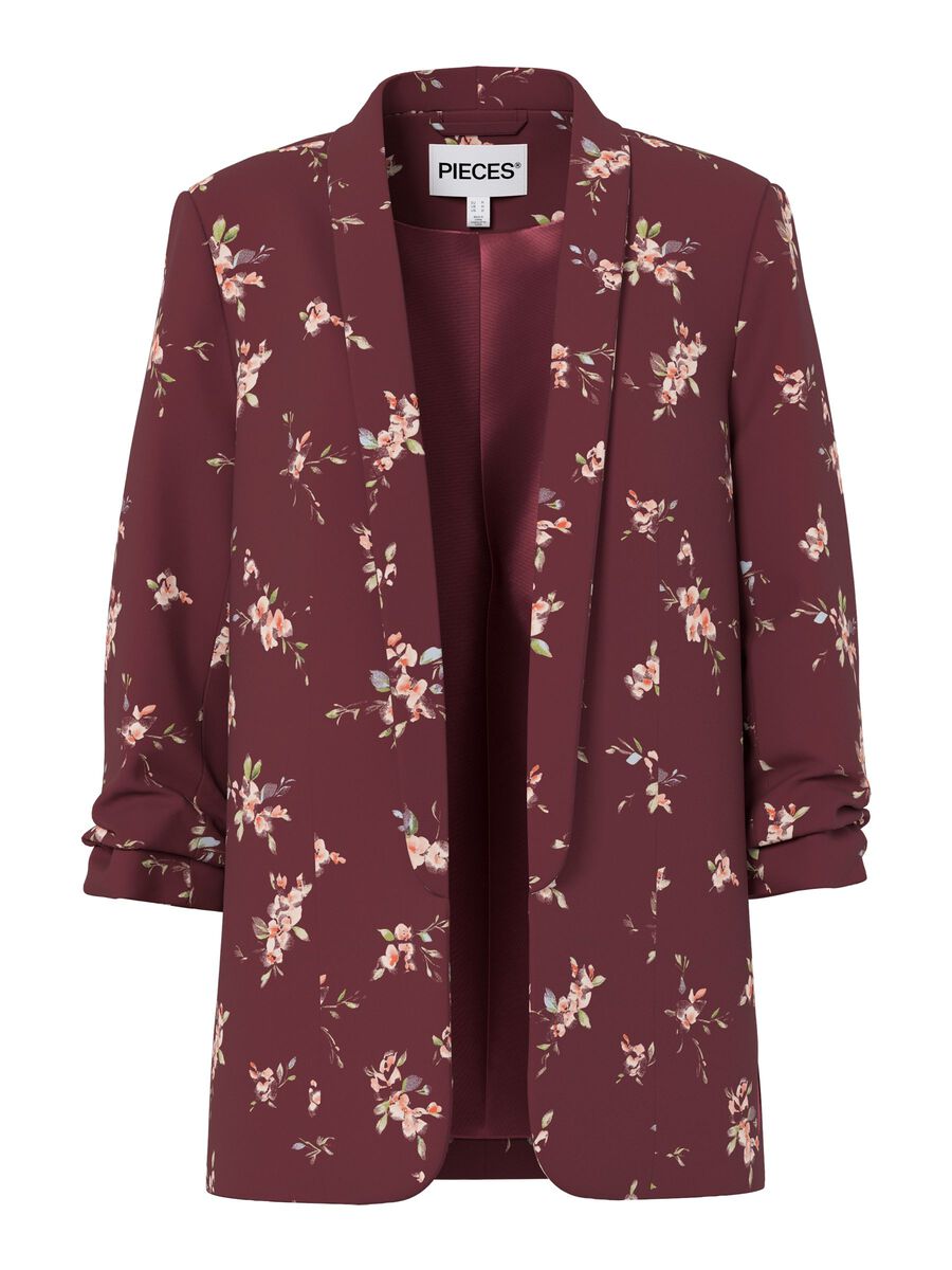 Product carousel image - PCBOSELLA 3/4-ARM PRINT BLAZER, Tawny Port | 5