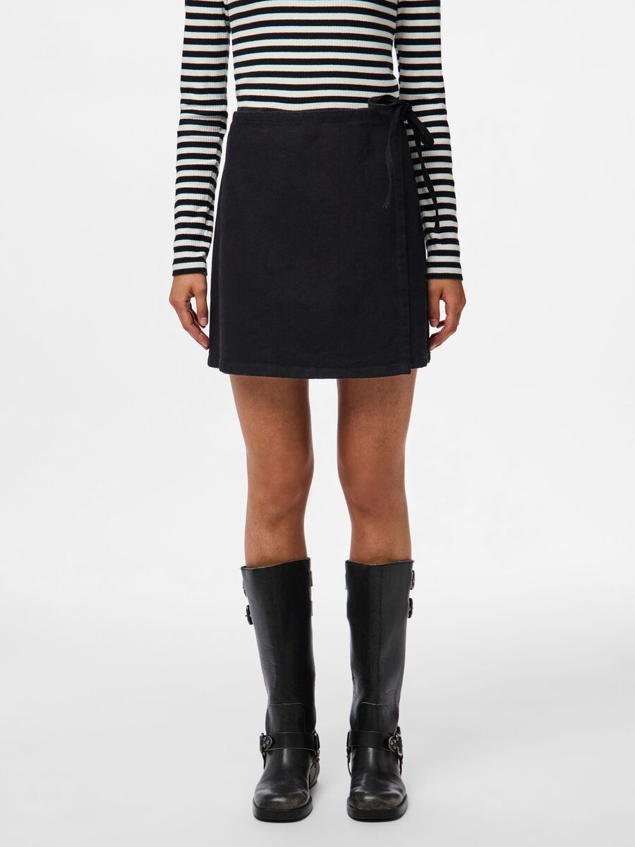 Product carousel image - GONNA A PORTAFOGLIO, Black Denim | 1