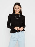 Pieces RUNDHALSAUSSCHNITT STRICKPULLOVER, Black, highres - 17107767_Black_003.jpg