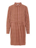 Pieces CHECKED MINI SHIRT DRESS, Toasted Coconut, highres - 17099327_ToastedCoconut_716628_001.jpg
