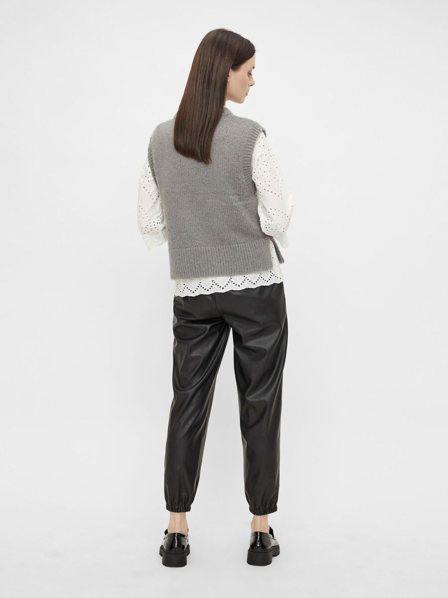 Pieces STRIKKET VEST, Medium Grey Melange, highres - 17112917_MediumGreyMelange_004.jpg