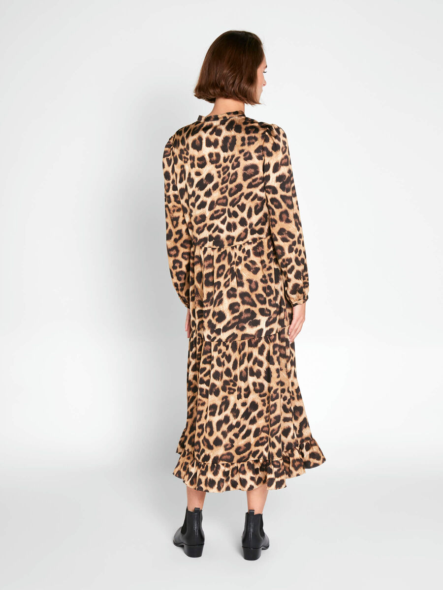 Pieces DIERENPRINT MIDI JURK, Black, highres - 17097211_Black_695979_004.jpg