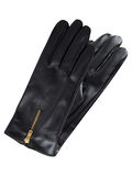 Pieces LEATHER GLOVES, Black, highres - 17078664_Black_001.jpg