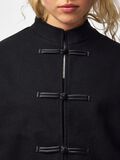 thumbnail Pclisa mandarin-verschluss jacke, colour: black, schwarze, detail