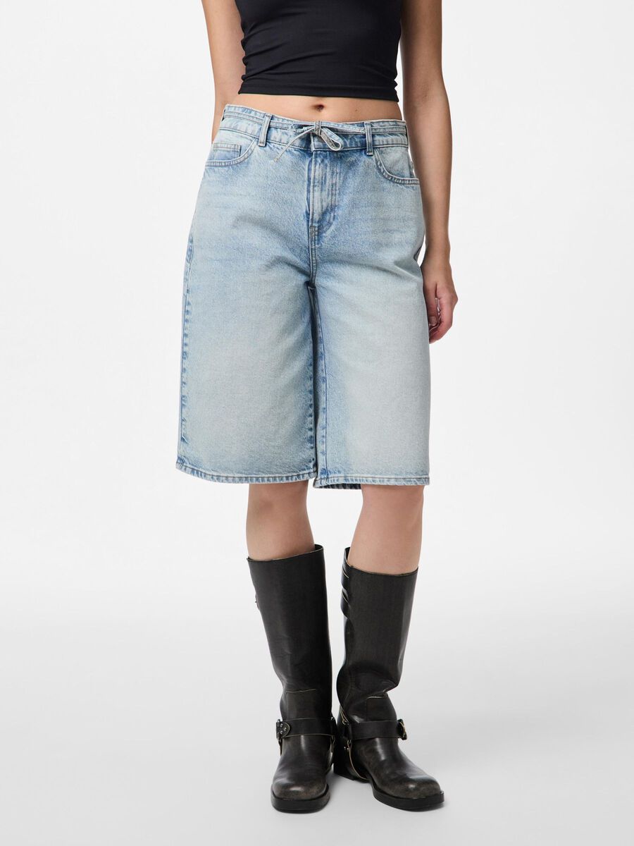 Pieces PCSELMA DENIM SHORTS, Light Blue Denim, highres - 17158219_LightBlueDenim_003.jpg