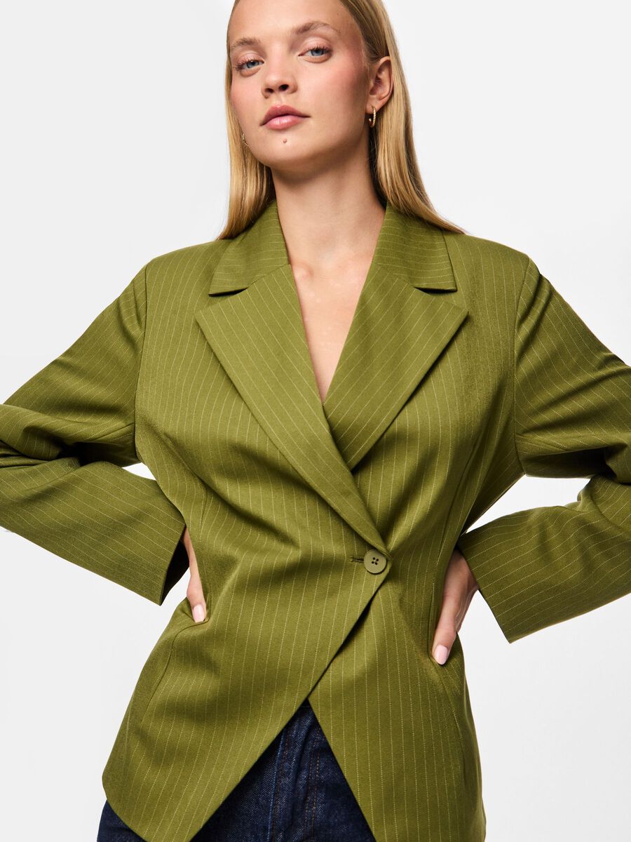 Product carousel image - PCFALKA FITTED NADELSTREIFEN BLAZER, Sphagnum | 4
