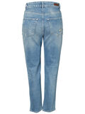 Pieces HIGH WAIST STRAIGHT CROPPED JEANS, Light Blue Denim, highres - 17097309_LightBlueDenim_002.jpg