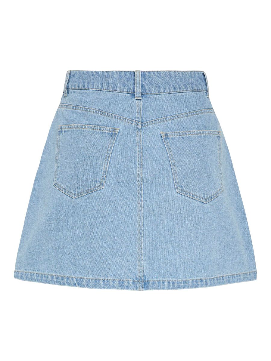 Pieces PCABBI MINI DENIMNEDERDEL, Light Blue Denim, highres - 17154546_LightBlueDenim_002.jpg