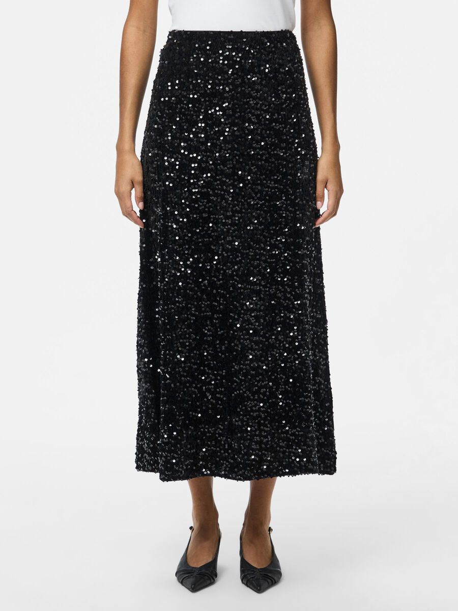 Product carousel image - PCKAM MIDIKJOL, Black | 1