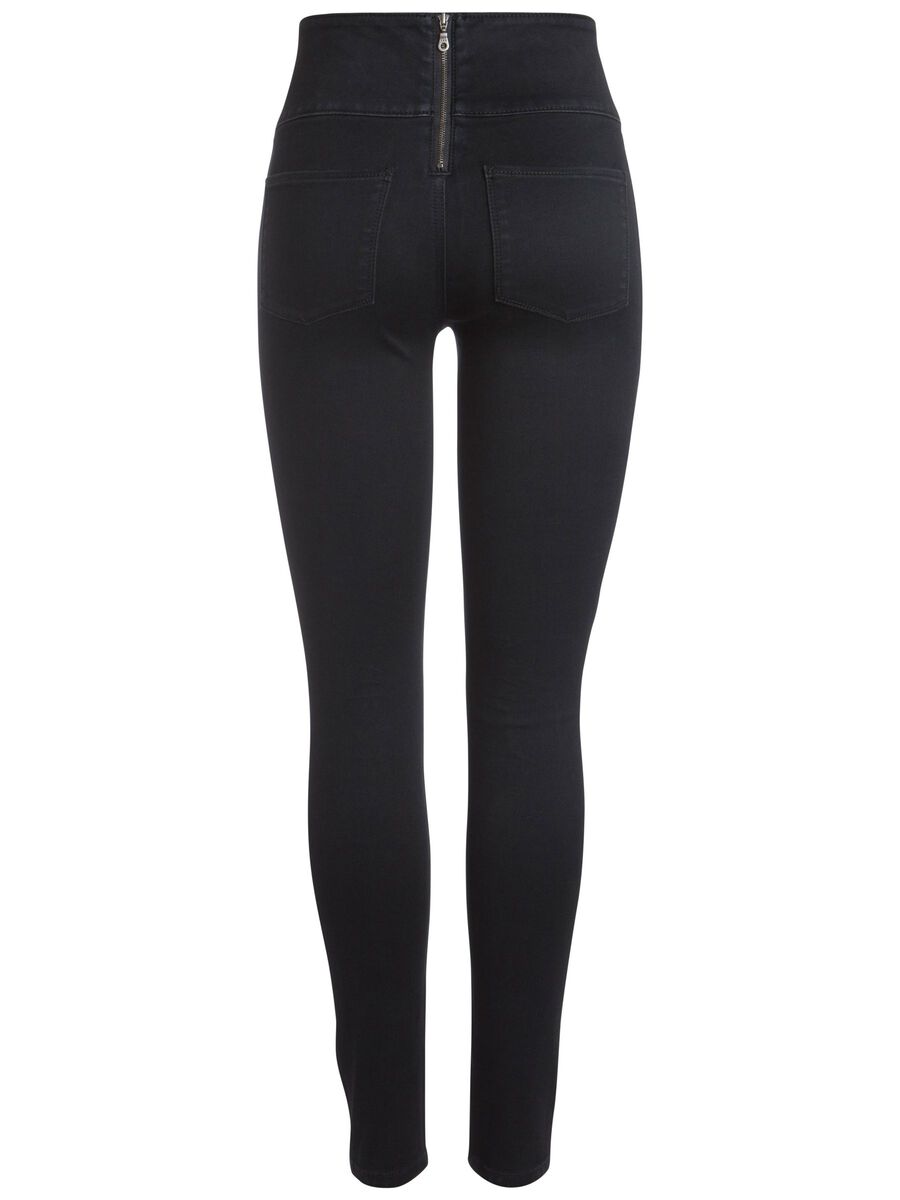 HIGH WAIST SKINNY FIT JEANS (Black) Pieces®