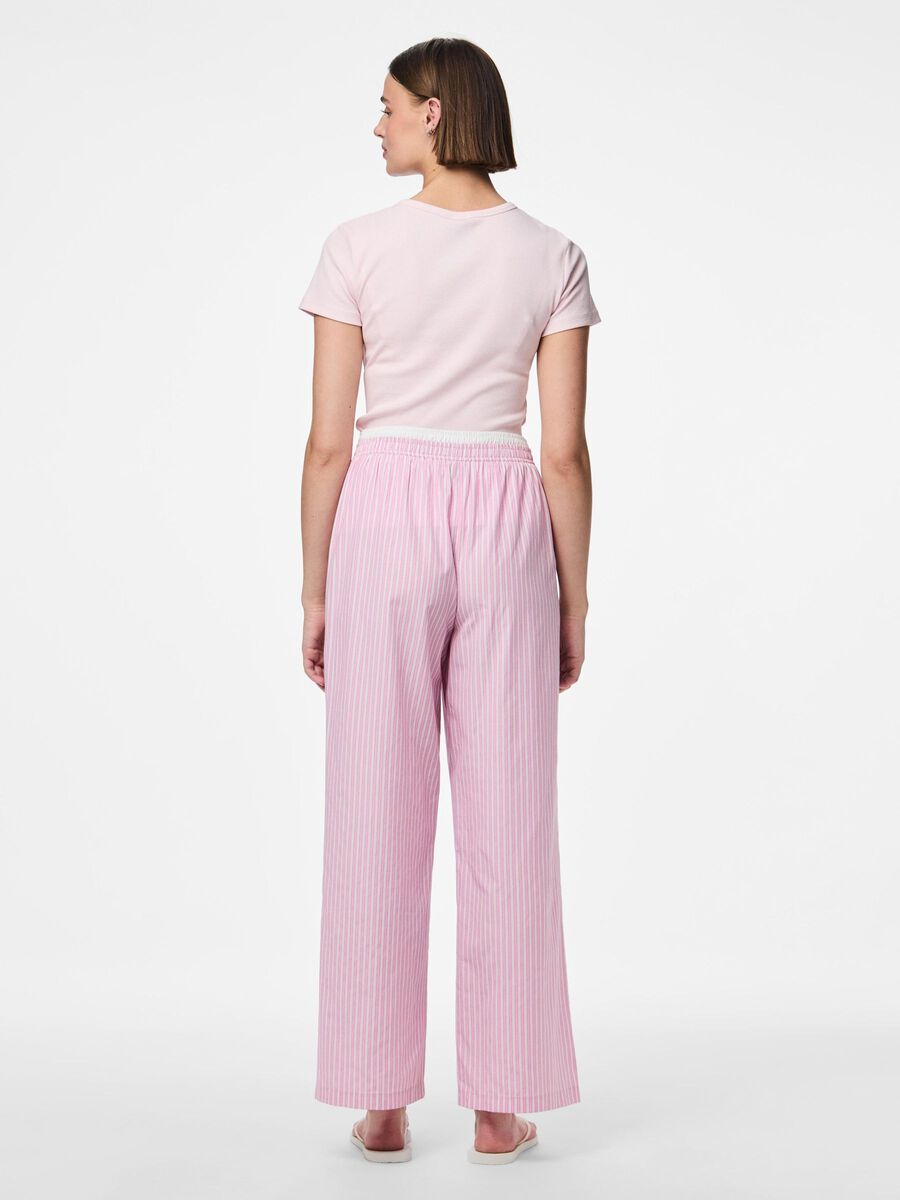 Pieces PCFAMMA HW STRIAGHT TROUSERS, Pink Tulle, highres - 17162516_PinkTulle_1237829_004.jpg
