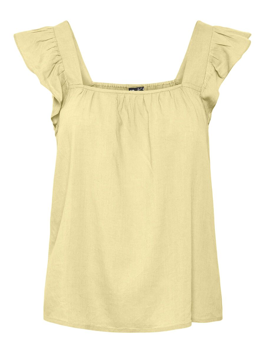 Product carousel image - PCPIA LINEN BLEND SLEEVELESS TOP, French Vanilla | 1