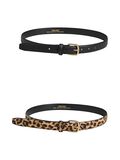 Product image thumbnail - PCOLINE 2-PACK PU BELT, Black | 1