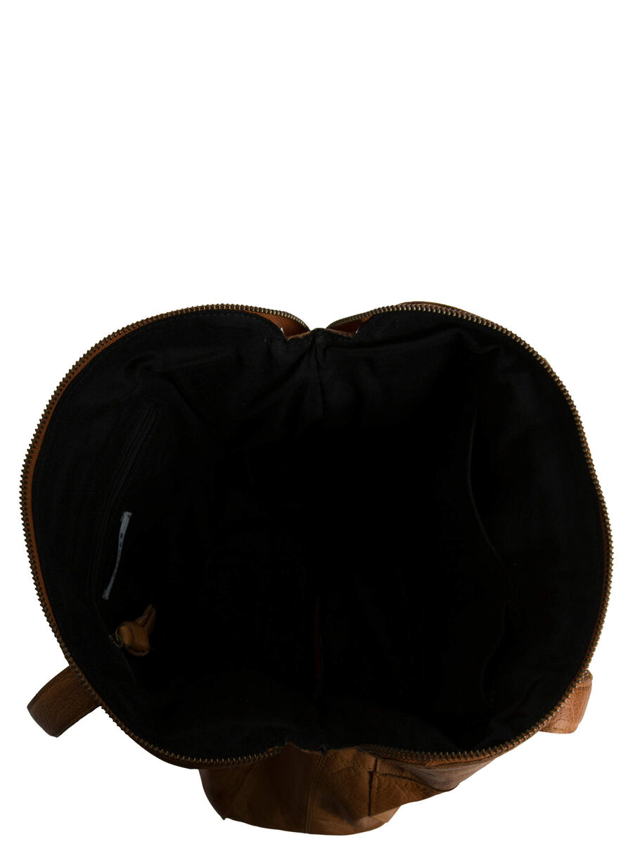 Pieces LEATHER SHOULDER BAG, Cognac, highres - 17085467_Cognac_005.jpg