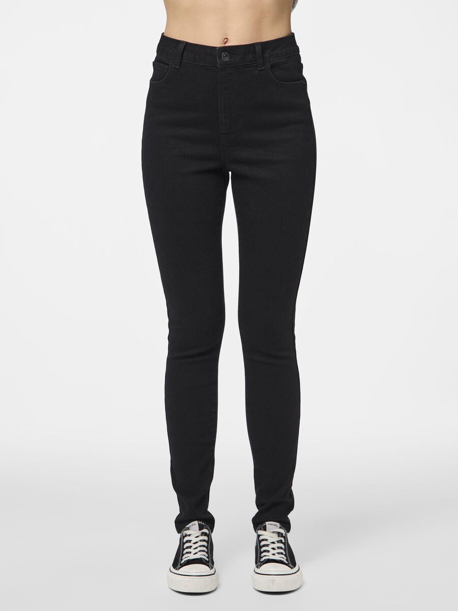 Product carousel image - PCDANA HW SKINNY FIT JEANS, Black Denim | 1