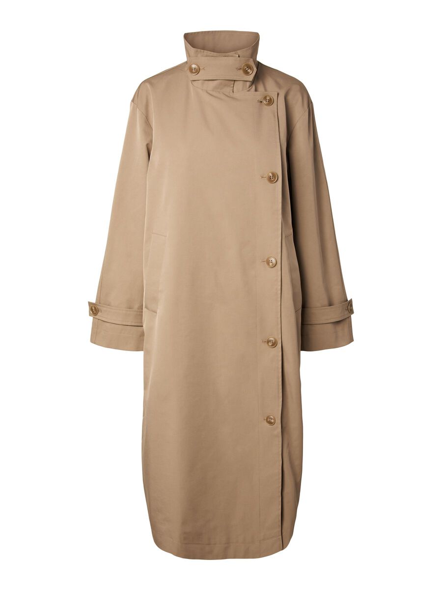 Product carousel image 2 PCJORMA HIGH NECK LONG JACKET, Greige
