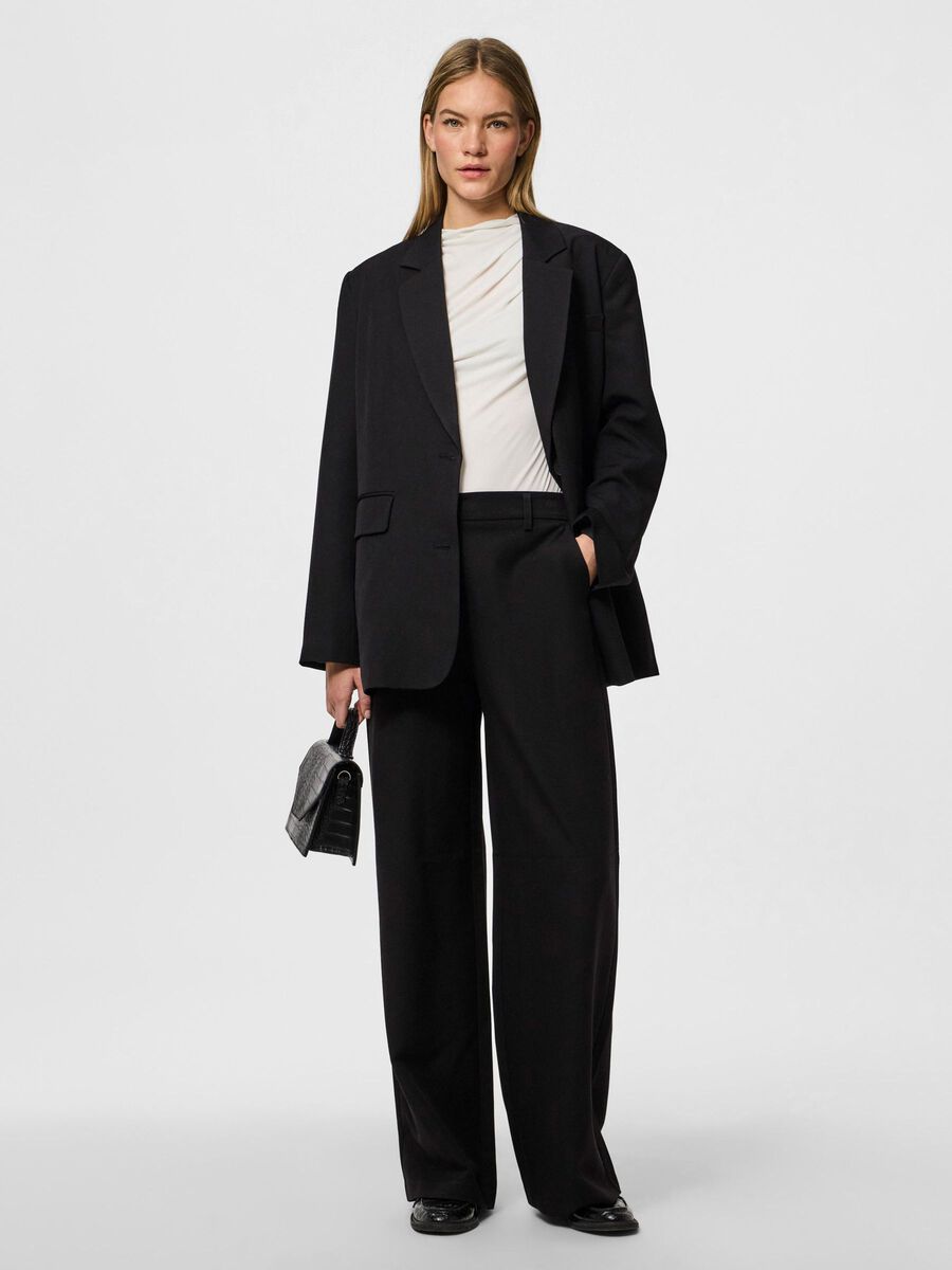 Carousel image - PCKAMIL WIDE LEG BROEK, Black | 5