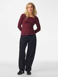 thumbnail Pcofelia  long sleeved top, colour: tawny port,, front full