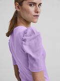 Pieces PUFF SLEEVED RIB TOP, Lavendula, highres - 17110522_Lavendula_006.jpg
