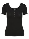Pieces TOP A MANICHE CORTE, Black, highres - 17101439_Black_001.jpg