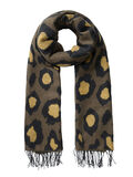 Pieces LONG LEOPARD SCARF, Dark Olive, highres - 17085587_DarkOlive_001.jpg