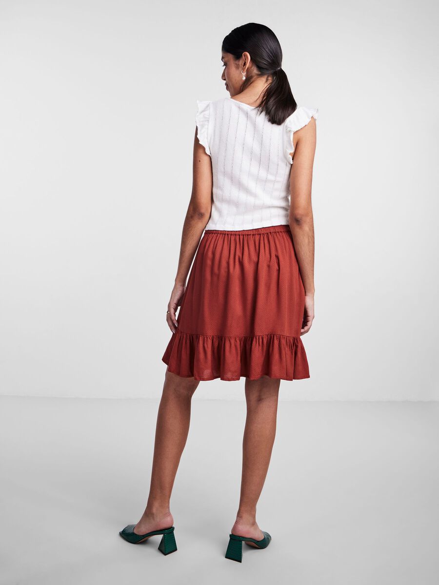 Pieces PCLAURA MINI SKIRT, Burnt Henna, highres - 17139335_BurntHenna_004.jpg