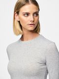 Product image thumbnail - PCMARIA LANGERMET TOPP, Light Grey Melange | 4