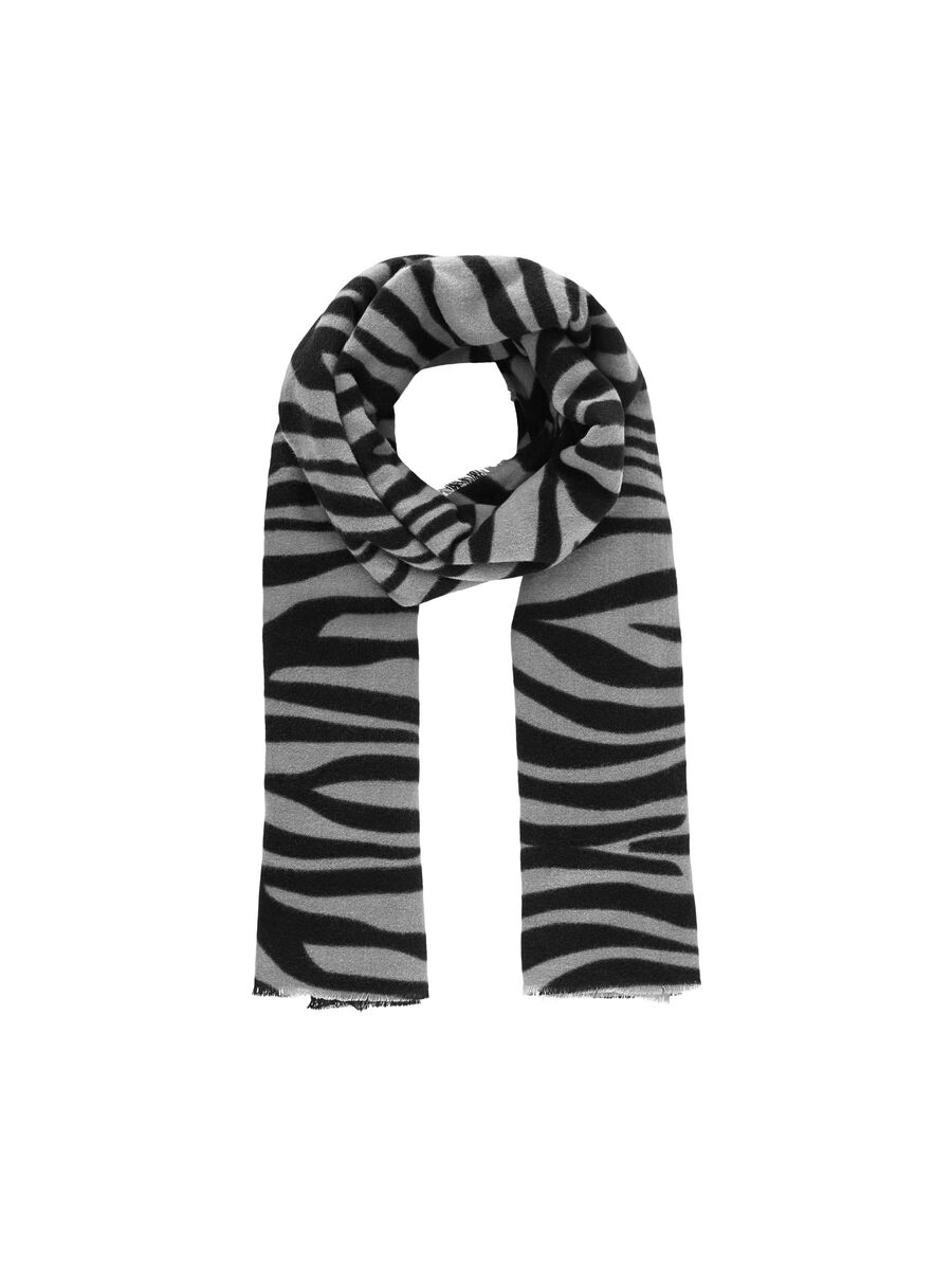 Pieces ZEBRA-PRINT SCARF, Castlerock, highres - 17100675_Castlerock_001.jpg