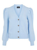 Pieces PUFF SLEEVED KNITTED CARDIGAN, Cashmere Blue, highres - 17113382_CashmereBlue_001.jpg