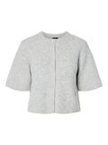 Pieces PCSILLY SHORT SLEEVED KNITTED CARDIGAN, Light Grey Melange, highres - 17158220_LightGreyMelange_001.jpg