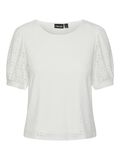 Pieces PCMIMI TOP MED KORTE ÆRMER, Bright White, highres - 17145519_BrightWhite_001.jpg