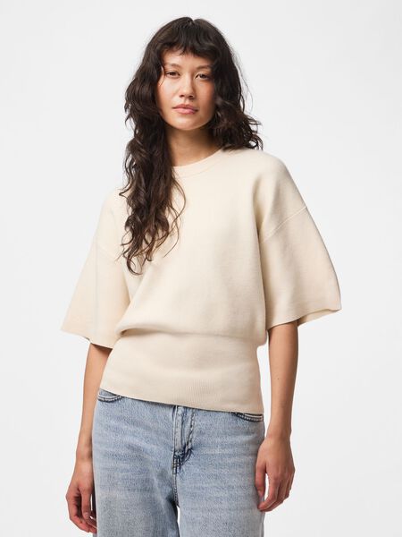 Pieces PCJASSY KNITTED T-SHIRT, Birch, highres - 17168122_Birch_003.jpg